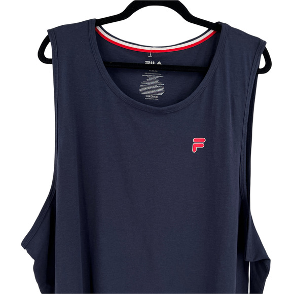 Fila Mens Navy Blue Super Soft Touch Sleep Tank - Picture 2 of 13
